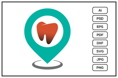 Pediatric dentistry logo design illustration