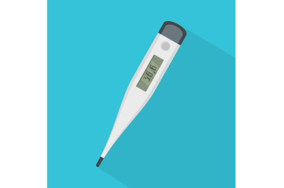 Modern thermometer icon, flat style