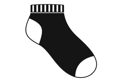Sport sock icon, simple style