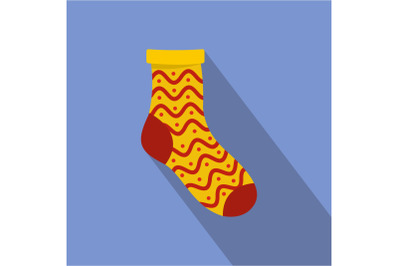 Nice sock icon, flat style