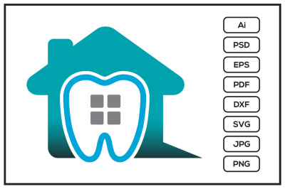 Pediatric dentistry logo design illustration