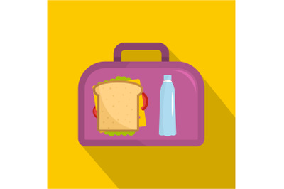 Office dinner icon, flat style