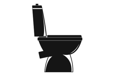 Home toilet icon, simple style