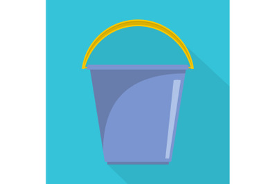 Pail icon, flat style