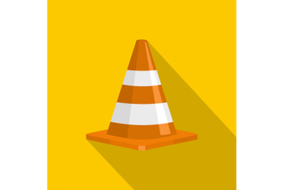 Forbidden cone icon, flat style