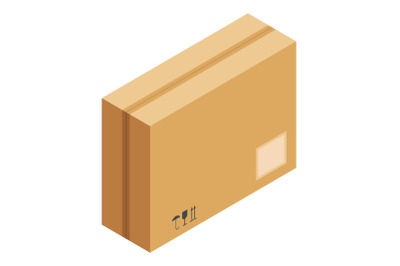 Sealed box icon, isometric style