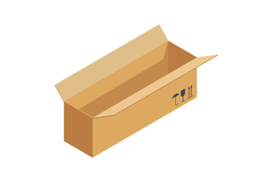 Deliver box icon, isometric style