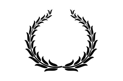 Winning wreath icon, simple style