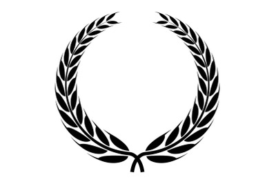 Winner wreath icon, simple style