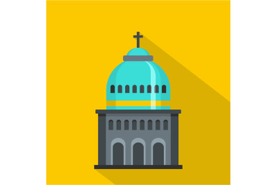 Muslim church icon, flat style