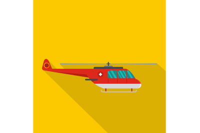 Helicopter icon, flat style