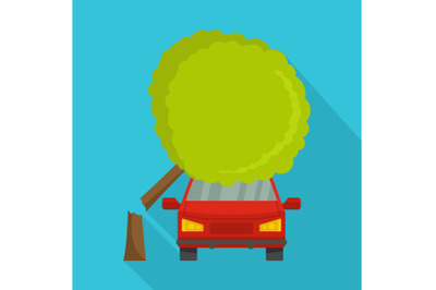 Accident icon, flat style