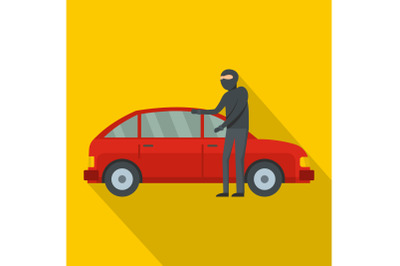 Hijacker icon, flat style