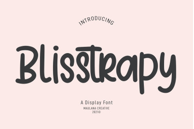 Blisstrapy Monoline Display Font