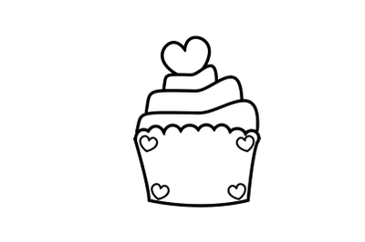 Birthday Cake outline Icons-10