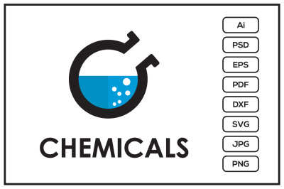 Chemical logo design illustration