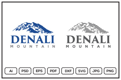 Denali mountain design illustration