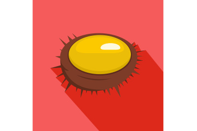 Sea urchin icon, flat style