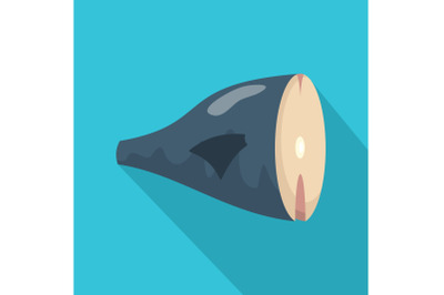 Seafood icon, flat style