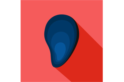 Scallop icon, flat style