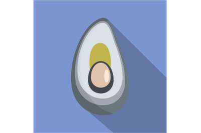 Ocean shell icon, flat style