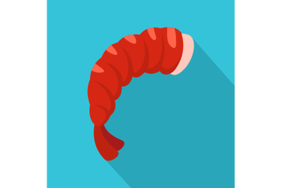 Shrimp icon, flat style