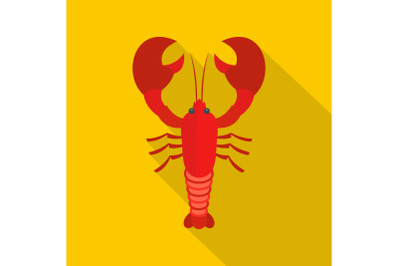 Lobster icon, flat style
