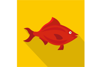 Fish icon, flat style
