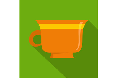 Coffee cup icon, flat style