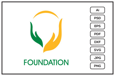 Foundation logo design illustration