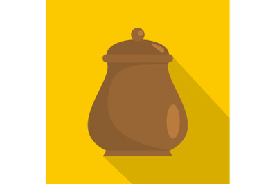 Pot icon, flat style