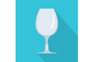 Wineglass icon, flat style