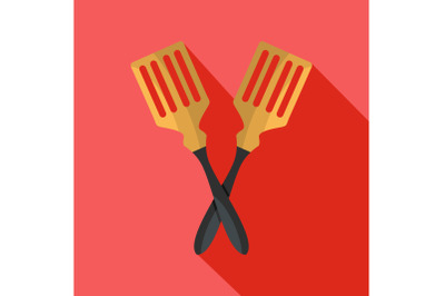 Skimmer icon, flat style