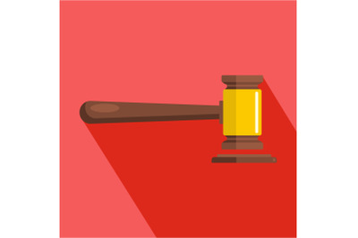 Justice icon, flat style