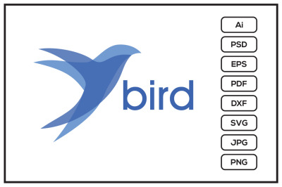 Abstract bird logo design illustration