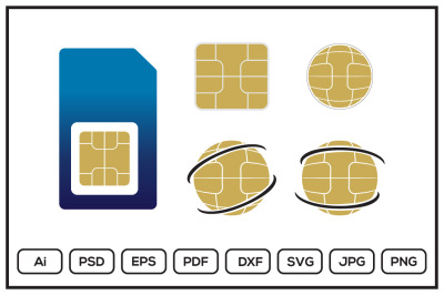 Sim card design illustration