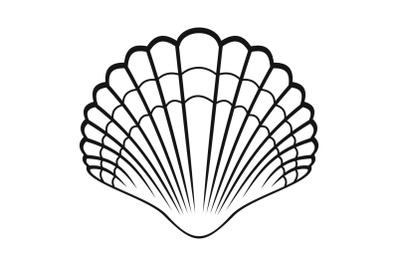 Big shell icon, simple style