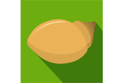 Mollusks shell icon, flat style