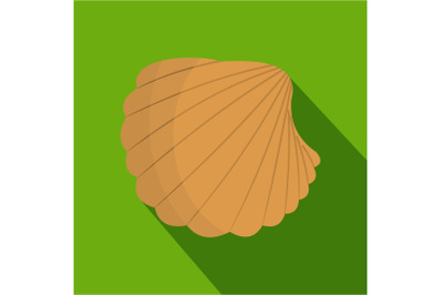 Nature shell icon, flat style