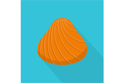 Hard shell icon, flat style