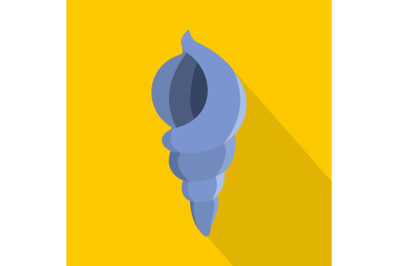 Shell as house icon, flat style