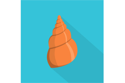 Wild shell icon, flat style