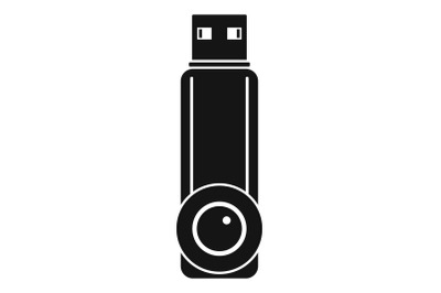 Plastic flash drive icon, simple style