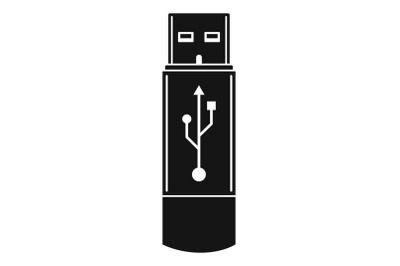 Portable flash drive icon, simple style