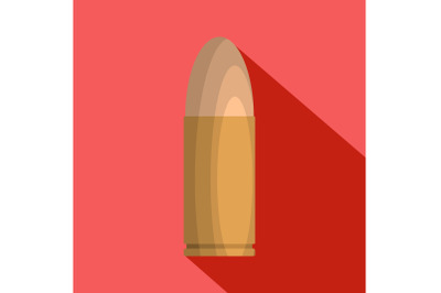Pistol icon, flat style