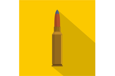 Short cartridge icon, flat style