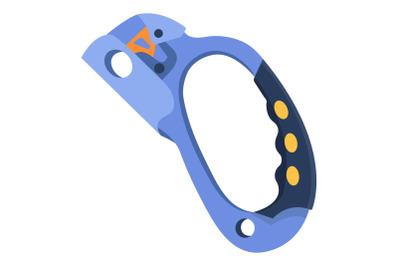 Safety alpinism icon, flat style