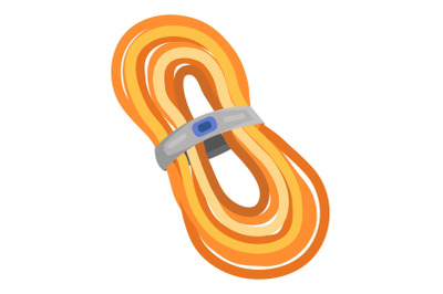 Tied rope icon, flat style