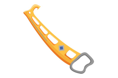 Climbing equipment icon, flat style