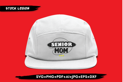 Senior Mom Yellow Stars SVG